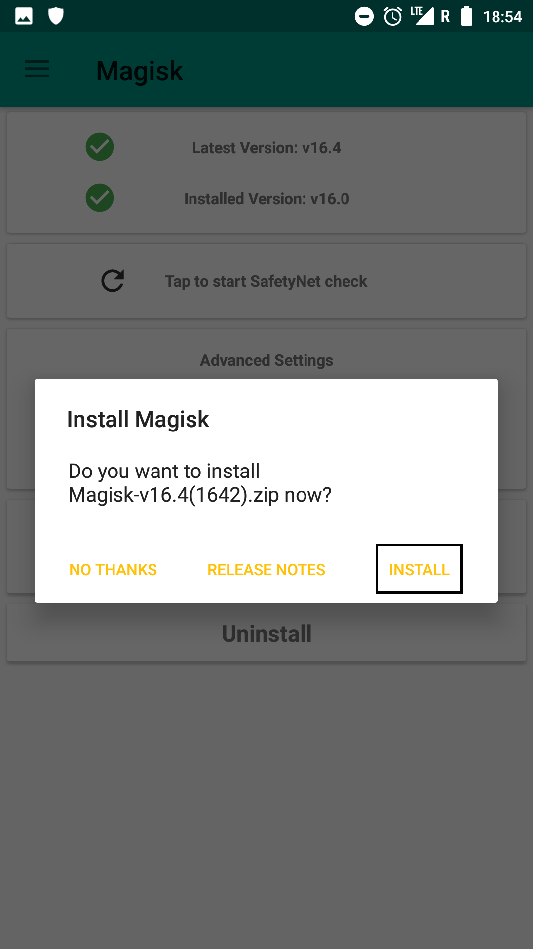 Magisk 16.4 Beta