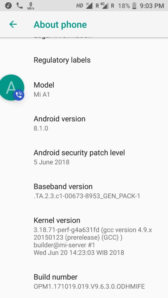 MI A1 Oreo update