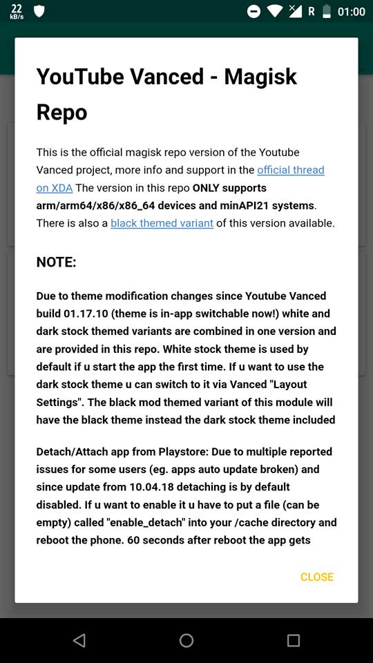 YouTube Vanced with Magisk