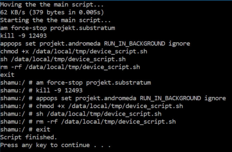 Andromeda Windows Command