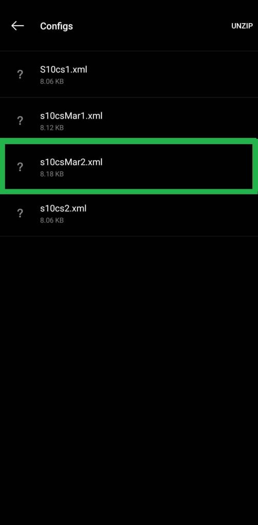 Google Camera for Galaxy S10 config files