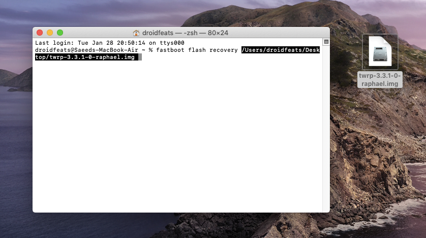 Install TWRP on Android using macOS