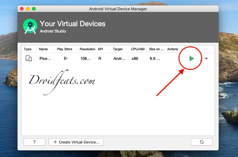 Run Android 11 on emulator
