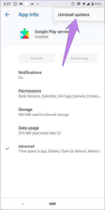 Google Play services keeps stopping